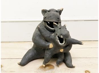 A Ceramic Bear Sculpture