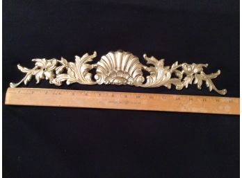 Decorative Lacquered Brass Shell Motif Wall Hanging