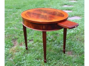 Hekman Copley Place Flame Mahogany Inlaid Banded Side End Table