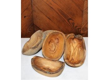 Rustic Olivewood Hand Carved Bowls