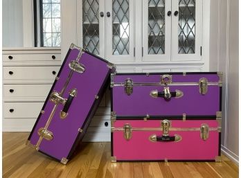 Trio - SEWARD - Purple And Pink Storage Trunks