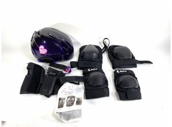 Skater Group - Purple Helmet With Protective Gear Set