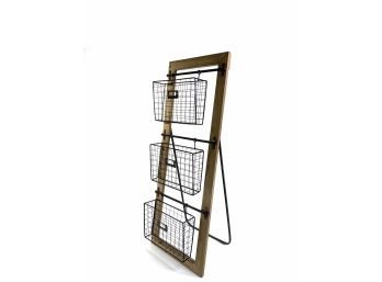 Wood Frame & Wire Rack - Floor Standing Or Wall Mountable