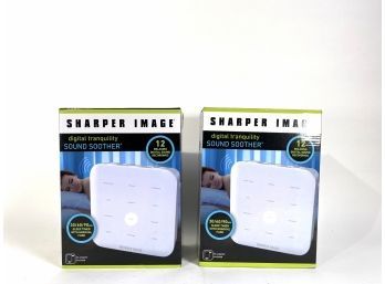 Pair - Sharper Image Digital Tranquility Sound Soother - New In Boxes