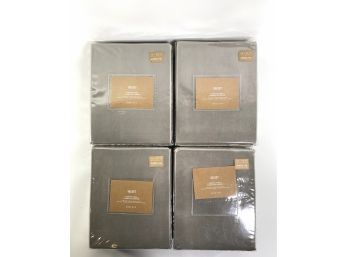 West Elm - (4) 48x96 Greige Velvet Window Panel - New In Packages