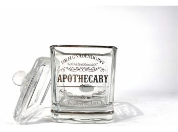 Apothecary Lidded Jar With Chrome Details