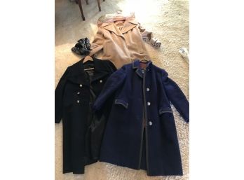 Three Vintage Wool Coats- Size Small