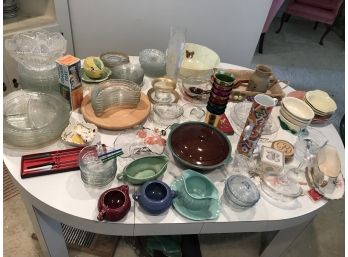 Huge Lot Of Kitchen And Serving Items