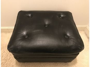 Black Tufted Hassock On Casters