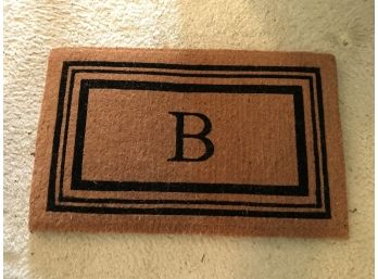 'B' Monogramed Coconut Fiber Mat
