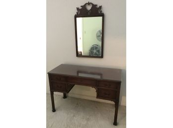 Three Drawer Desk & Mirror