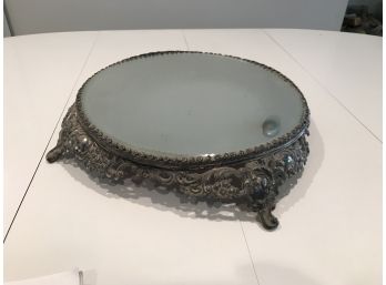 Silver Plate Mirrored Plinth