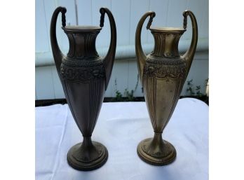 Two Metal Urns Dated JB 1936