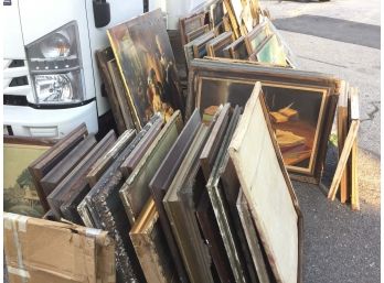 A Massive Of Over 230 Salvaged Paintings And Artwork