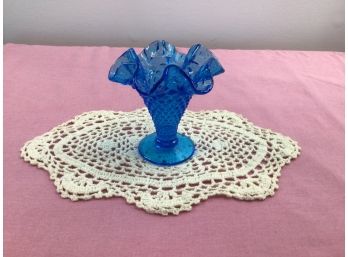 Small Blue Glass Bud Vase