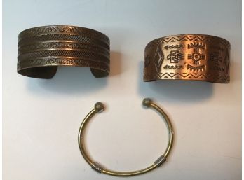 Copper/brass Cuff Bracelet Lot