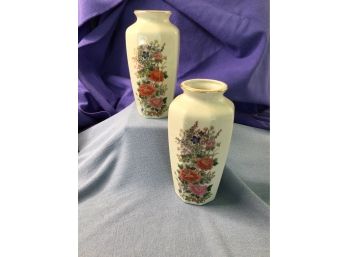 Pair Of Floral Vases