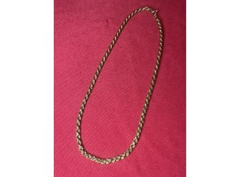 12.13g 14k Gold Rope Necklace