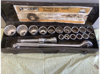 Pittsburgh Forge 21 Piece 3/4' Drive Socket Set