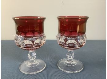 Pair Of Red And Clear Glasses