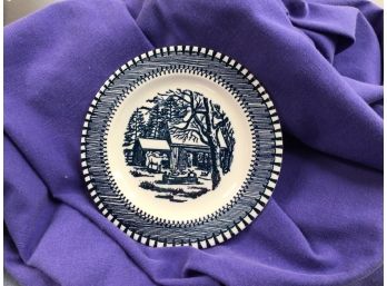 Blue And White Dessert Plate