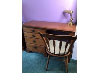 Solid Wood Office Desk With Chair