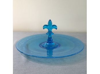 Blue Glass Serving Tray