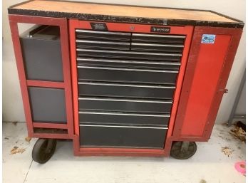 Husky Tool Box With Cart And Contents