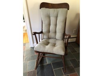 Wooden Rocking Chair With Removable Cushion