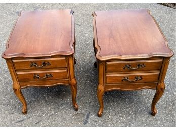 Two Beautiful Hardwood End Tables