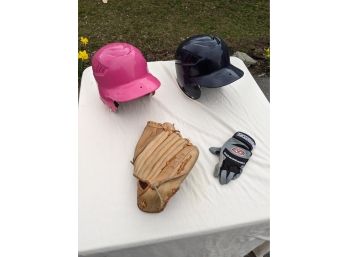 Grouping Of Baseball Equiptment