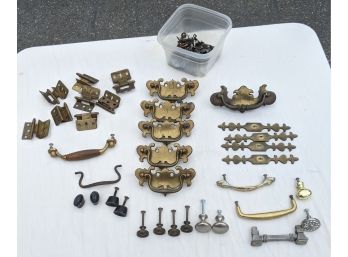 Vintage Furniture Draw Pulls, Handles, Knobs - Mostly Brass