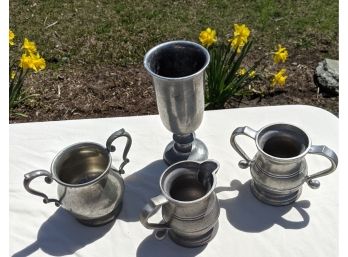 Grouping Of Pewter Items