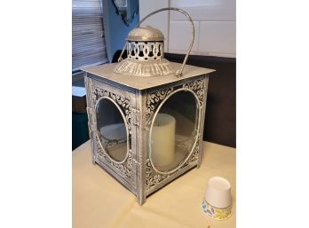 Candle Lantern All Metal.  Great Condition.                Loc:           -               Under Kitchen Sink