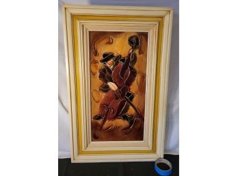 Raoul Raymond Sculptured Acrylic.   Dancing Cellist