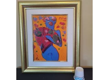 Peter Max Fan Dancer.  In Porcelain With C.o.a          -                 -        Loc: Family Room