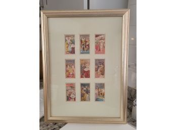 Wills's Cigarettes Cards.  Set Of 9 Framed.                             Loc:         -    Family Room