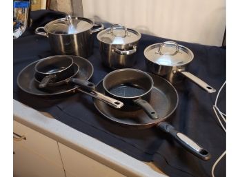 Collection Of Pots And Pans.   -                           -                         - Loc: Living Room