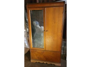 Antique Rolled Top Cedar Armoire / Wardrobe.