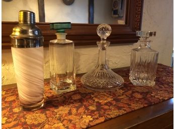 Collection Of Glass Bar Items