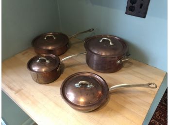 Set Of Four Copper Pots