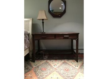 Dark Stained Caned Night Stand