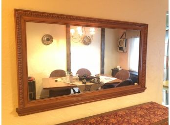 Large Mirror With Carved Wood Frame