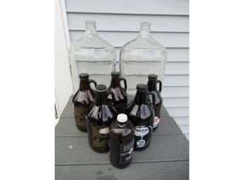Glass Carboys And Growlers For Beer / Wine Making