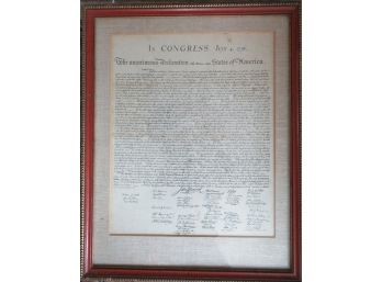 Framed And Matted Declaration Of Independence