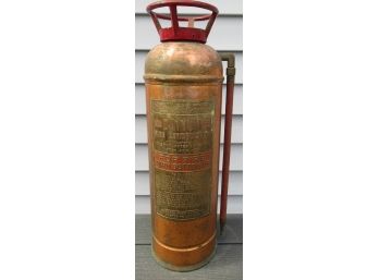 Vintage Fire Extinguisher With Glass Insert