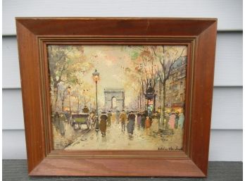 View Of Arc De Triomphe From The Champs-elysees By Antoine Blanchard