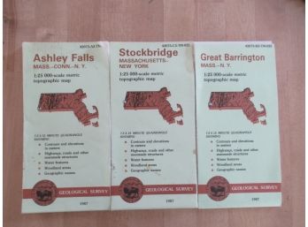 Lot Of Three Geological Survey Topographical Maps