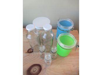 Mixed Lot Glass And Plastic Containers