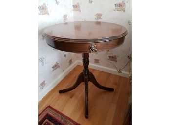 Vintage Mahogany Round Side Table